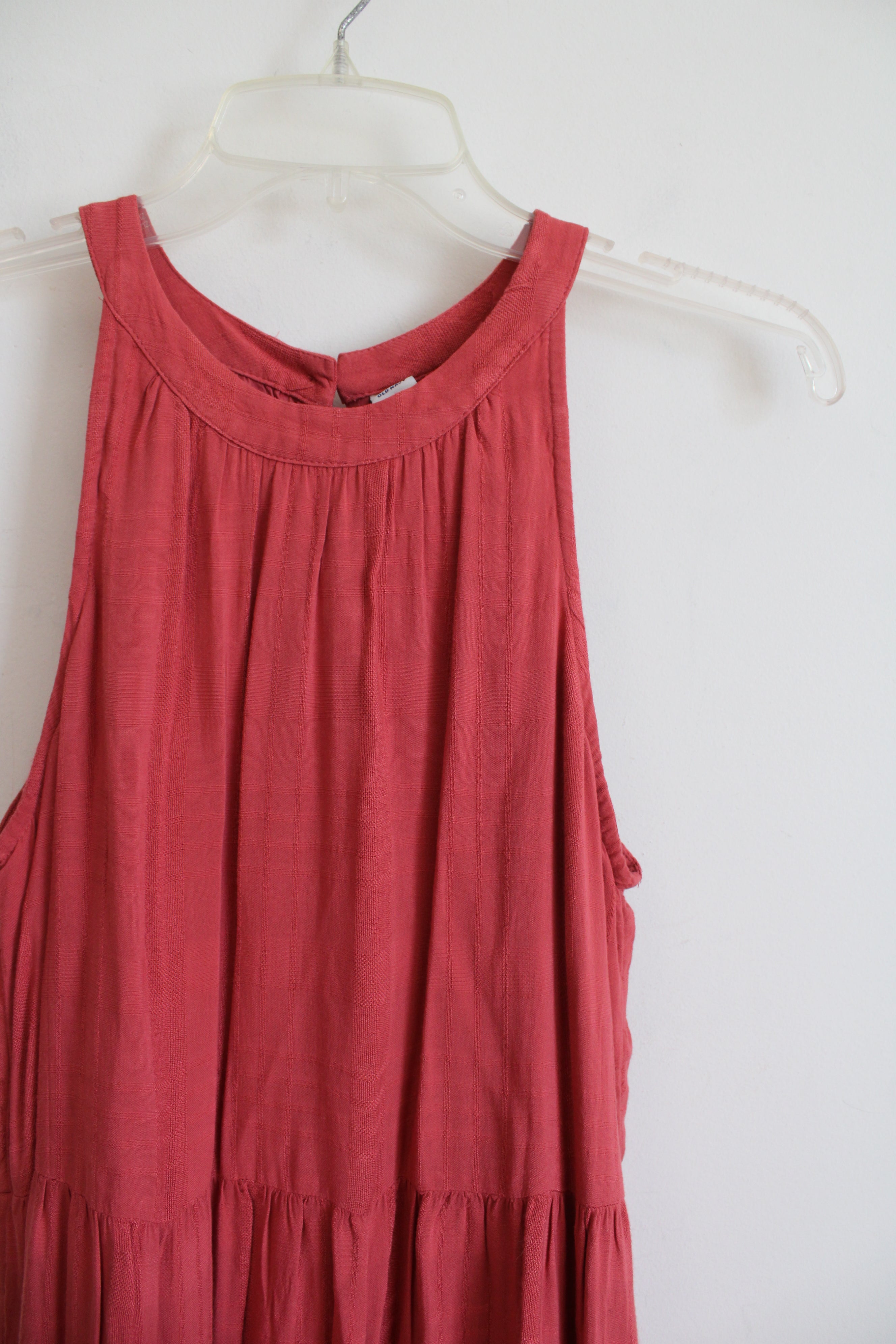 Old Navy Dusty Pink Tiered Halter Neck Dress | S Jubilee Thrift Old Navy Dusty Pink Tiered Halter Neck Dress | S Jubilee Thrift