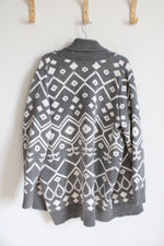 Old Navy Gray & White Shawl Collar Cardigan | XXL
