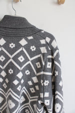 Old Navy Gray & White Shawl Collar Cardigan | XXL