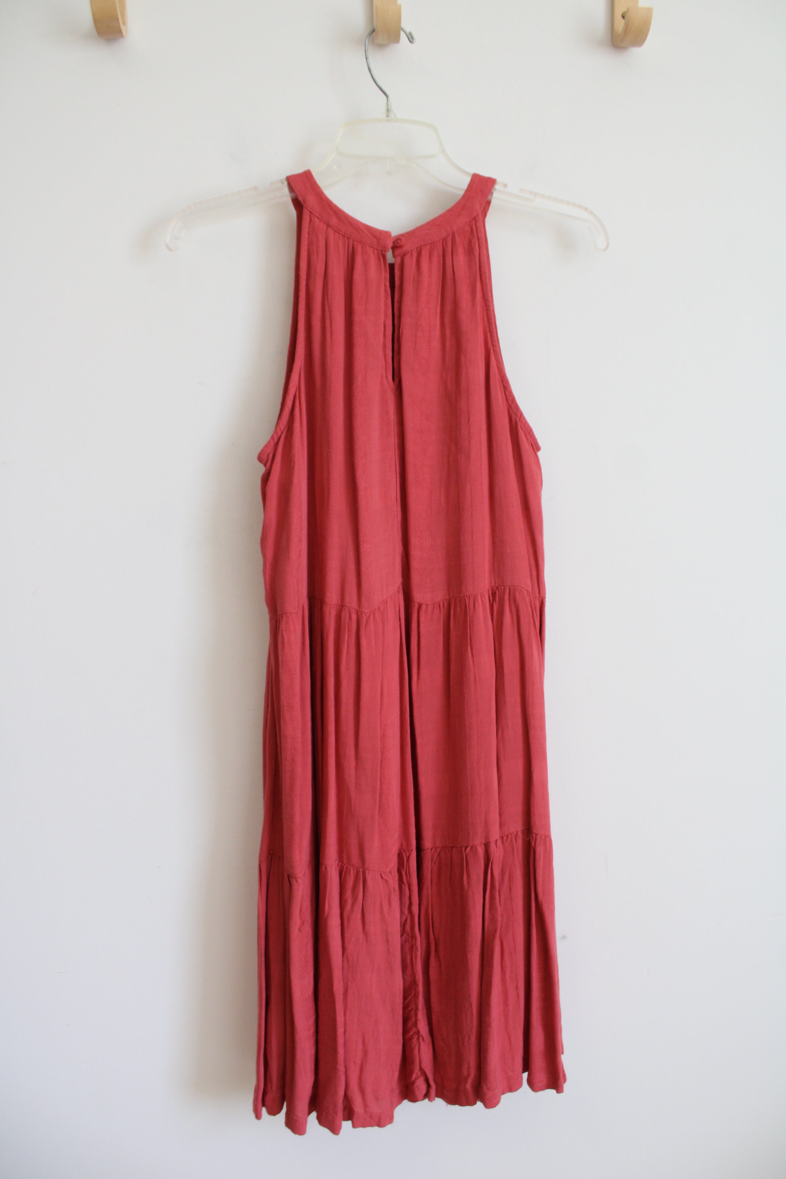 Old Navy Dusty Pink Tiered Halter Neck Dress | S