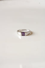 14K White Gold Amethyst Ring | Size 7