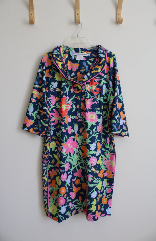 Gretchen Scott Colorful Floral Birds & The Bees Dress | XXXL