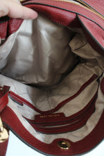 Michael Kors Raven Red Pebble Leather Tote Bag