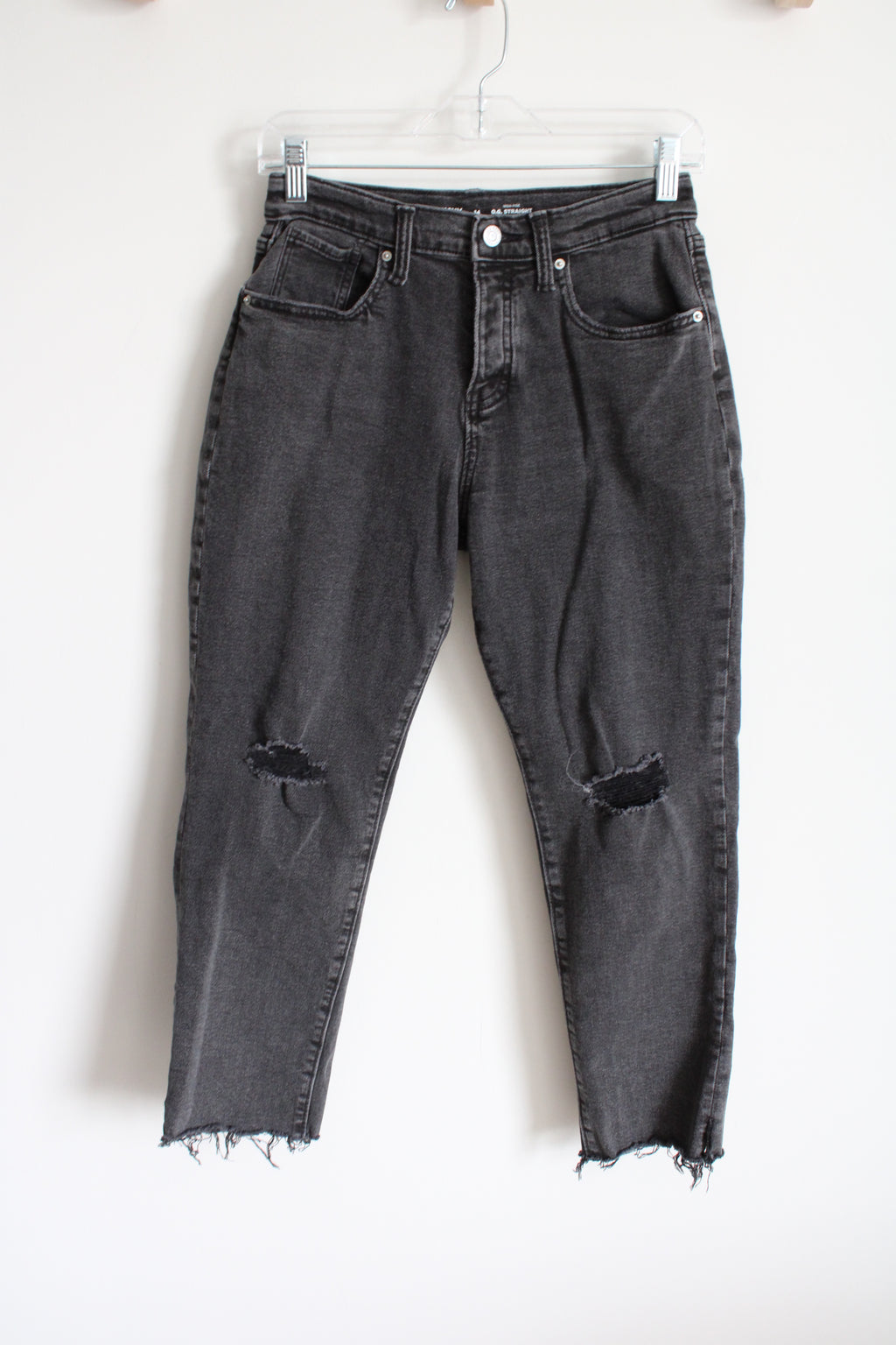 Old Navy High Rise O.G. Straight Black Jeans | 14