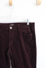 Ann Taylor LOFT Modern Straight Burgundy Corduroy Pants | 28/6