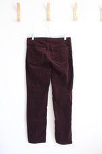 Ann Taylor LOFT Modern Straight Burgundy Corduroy Pants | 28/6