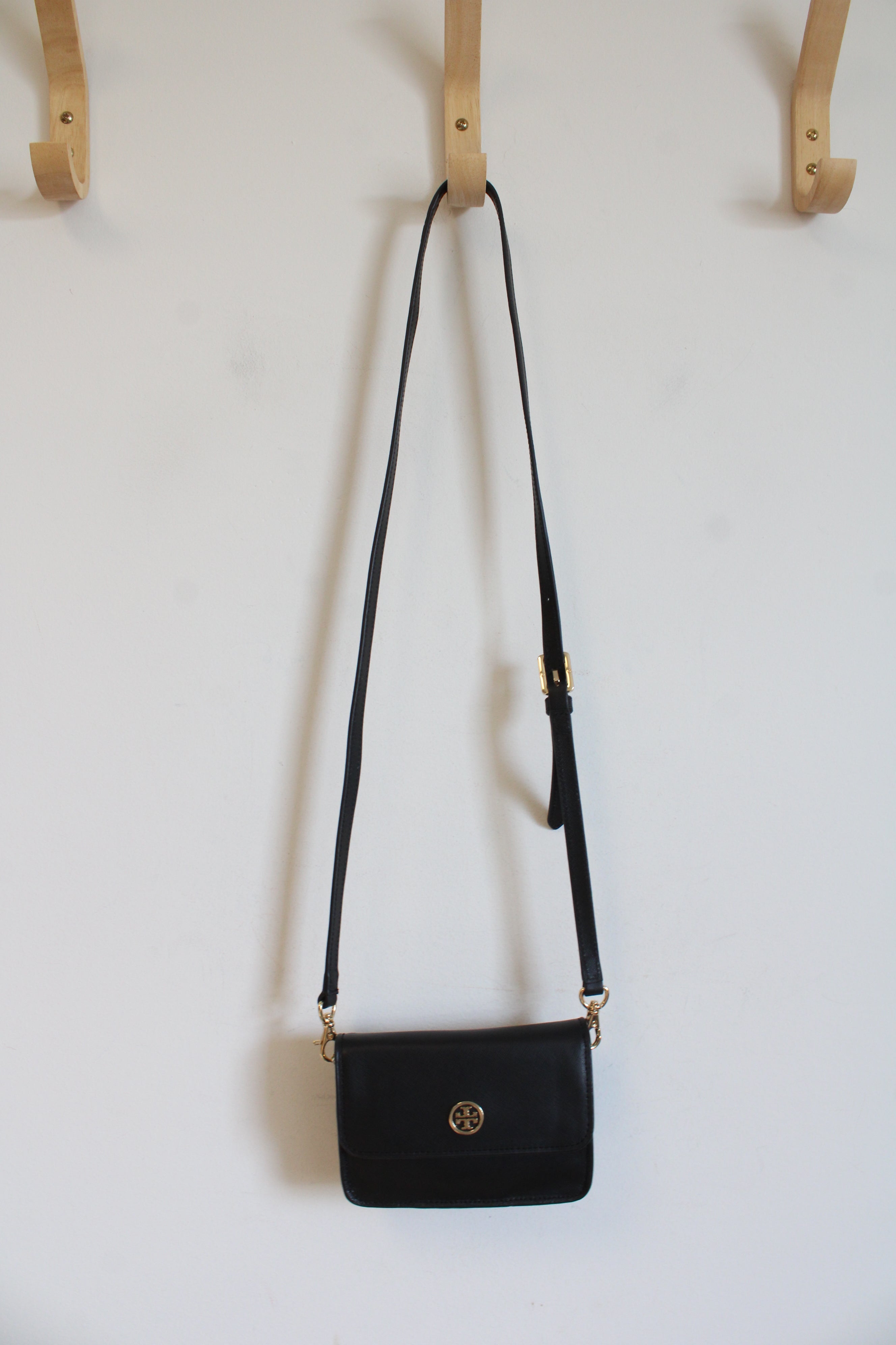 Tory Burch Small Black Leather Crossbody Bag