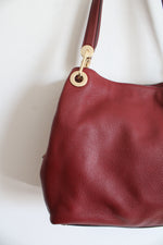 Michael Kors Raven Red Pebble Leather Tote Bag