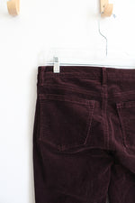 Ann Taylor LOFT Modern Straight Burgundy Corduroy Pants | 28/6