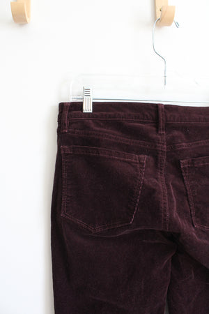 Ann Taylor LOFT Modern Straight Burgundy Corduroy Pants | 28/6