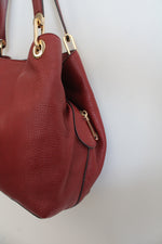 Michael Kors Raven Red Pebble Leather Tote Bag