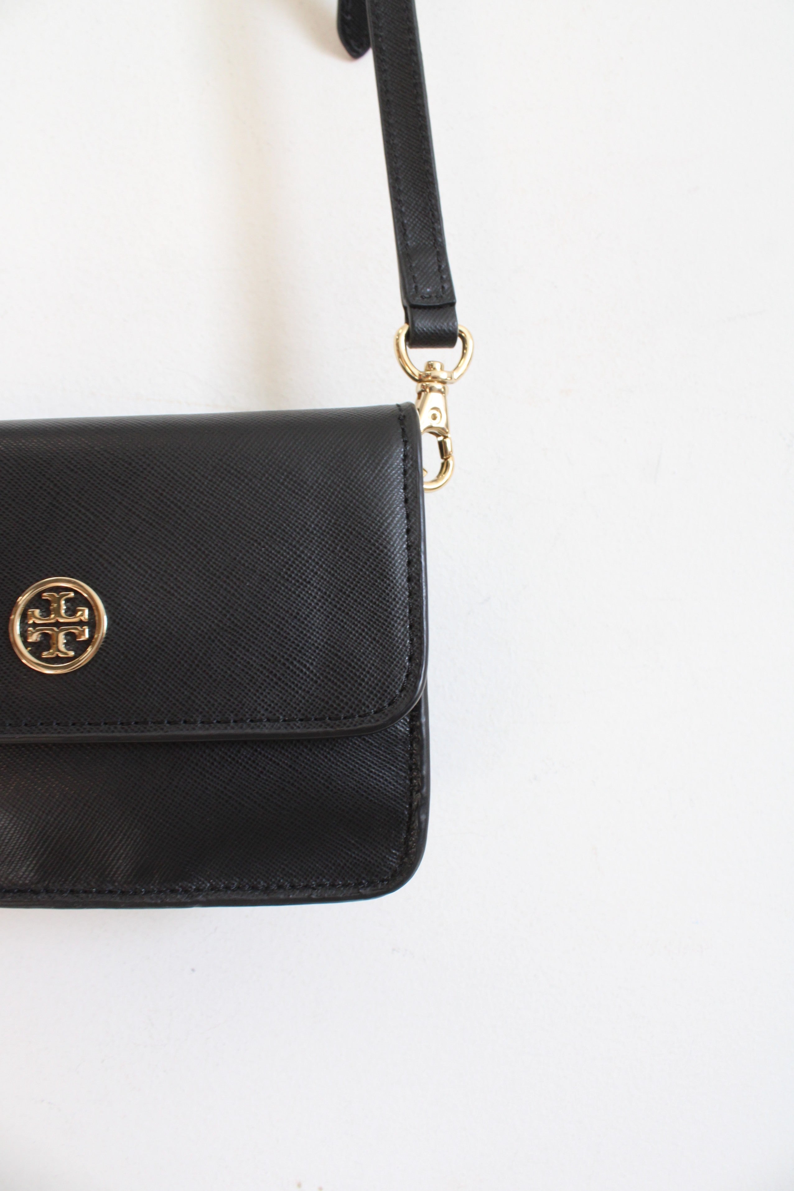 Tory Burch Small Black Leather Crossbody Bag