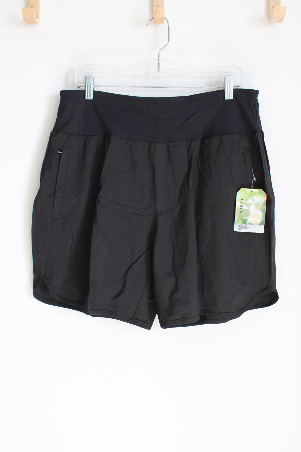 NEW Libin Black Athletic Lined Shorts | XL