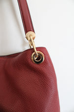Michael Kors Raven Red Pebble Leather Tote Bag