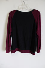 NEW Buffalo Britton Burgundy Color Blocked Soft Long Sleeved Shirt | L