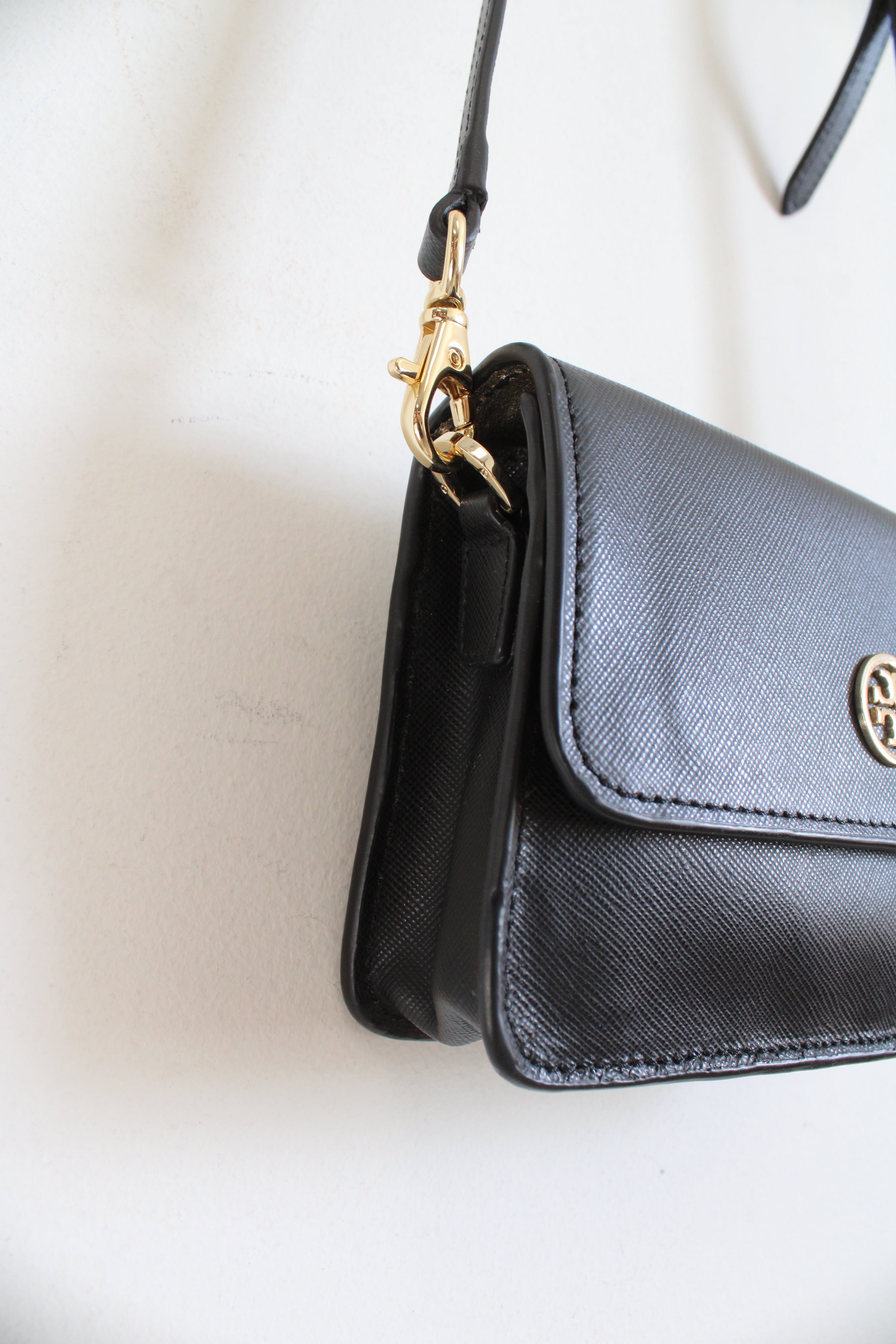 Tory Burch Small Black Leather Crossbody Bag