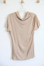 Jim Thompson Slim Fit Tan Cowl Neck Top | XL