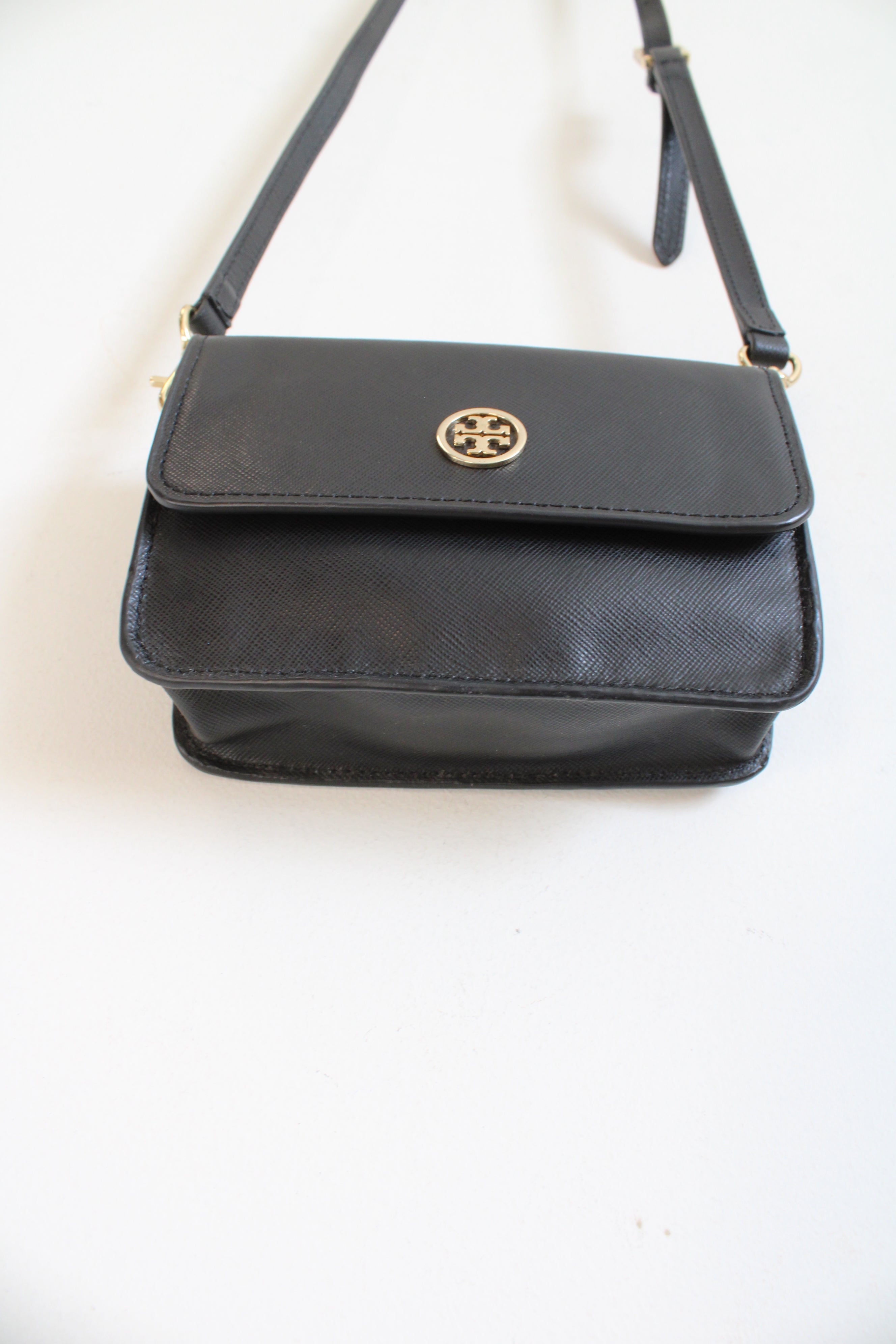 Tory Burch Small Black Leather Crossbody Bag