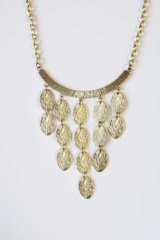Gold Tone Statement Necklace