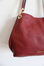 Michael Kors Raven Red Pebble Leather Tote Bag