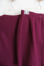 Vintage J.H. Collectibles Magenta Wool Blend Jacket & Skirt Set | 8