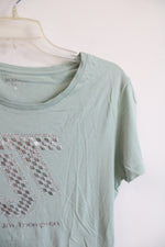 Jim Thompson Mint Green Silver Embellished Shirt | XL
