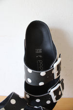 Birkenstock Papilliio Black & White Polka Dot Platform Sandals | Size 38