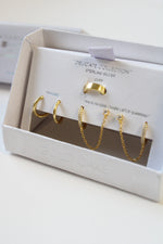 NEW Gold Cake Gold Toned Sterling Silver Earring Set