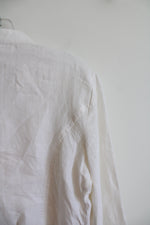 NEW Chico's Cream Beaded Linen Jacket | 1 (M)