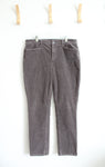Talbots Simply Flattering 5-Pocket Gray Corduroy Pants | 12