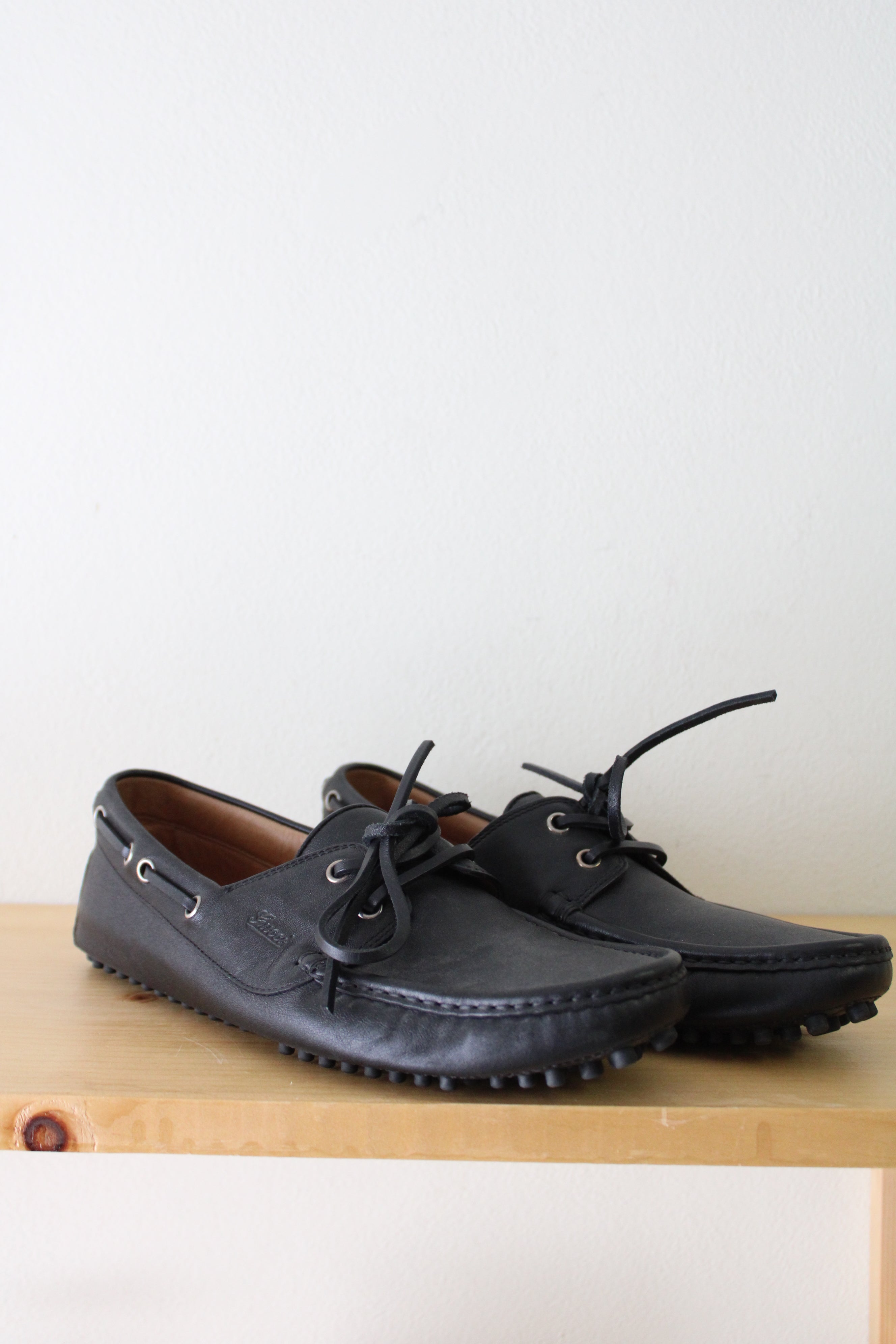 Gucci Black Leather Loafers Size 7 Gucci Calfskin Horsebit Mens Jordaan Loafers 7 Black 1723793  main image 4