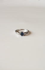 Blue Sapphire 14K White Gold Ring | Size 5