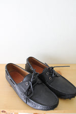 Gucci Black Leather Driver Shoe Loafer | Size 7