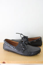 Gucci Black Leather Driver Shoe Loafer | Size 7