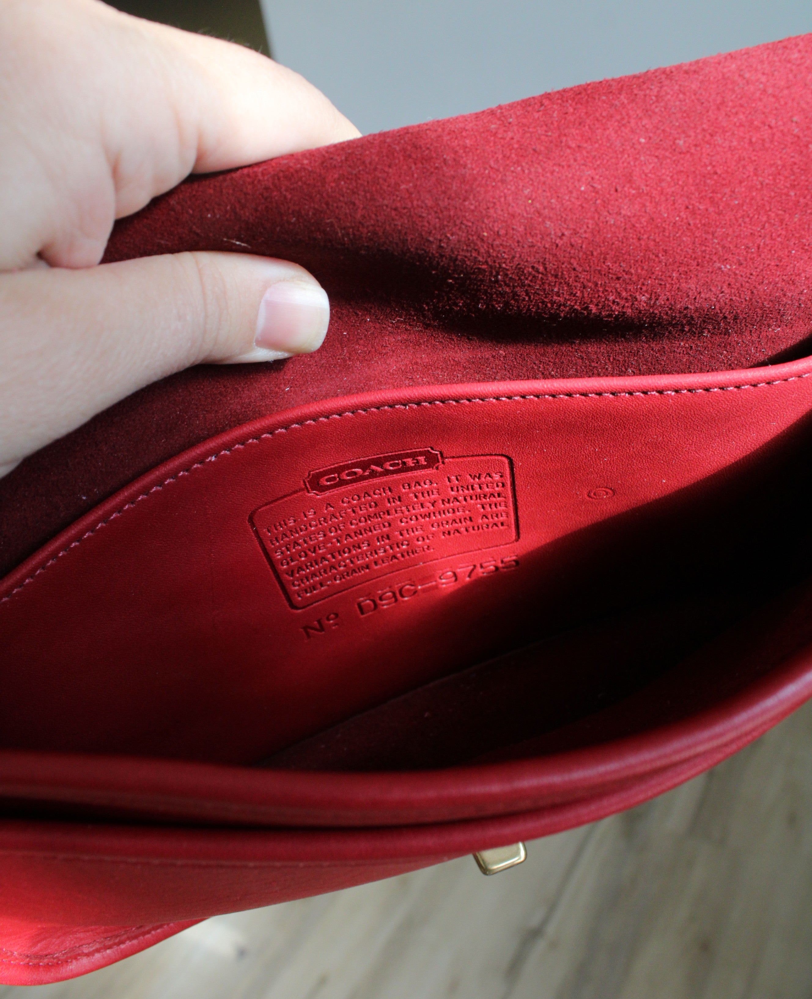 Vintage Coach Red Convertible Clutch Crossbody Purse