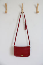 Vintage Coach Red Convertible Clutch Crossbody Purse