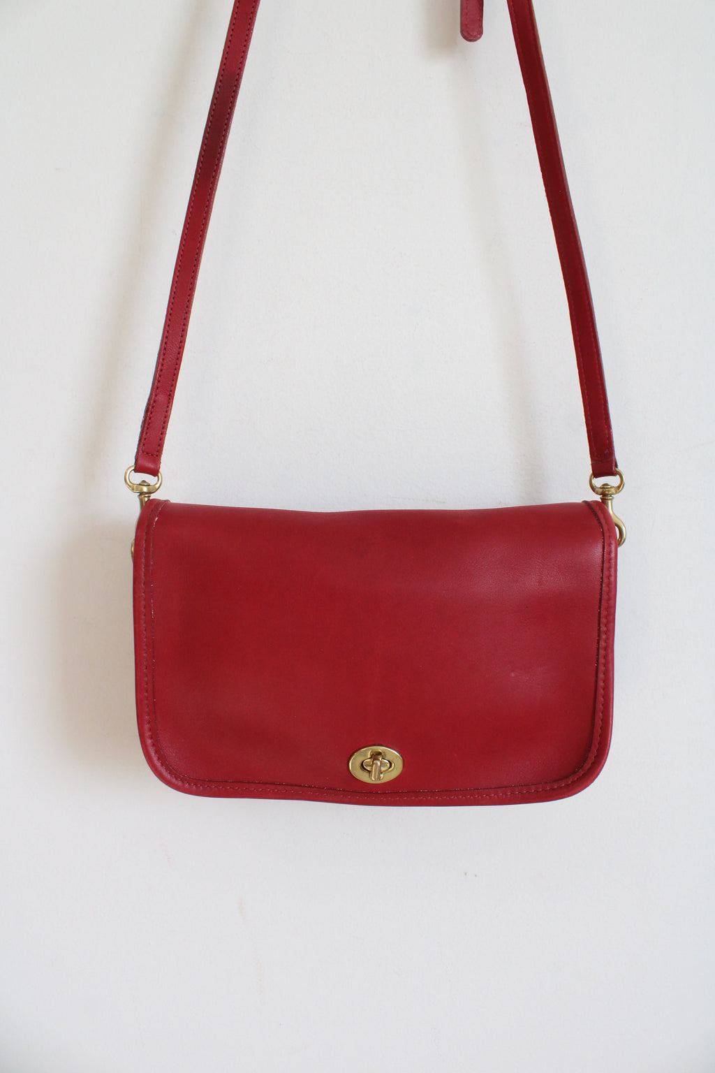 Vintage Coach Red Convertible Clutch Crossbody Purse
