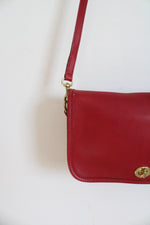 Vintage Coach Red Convertible Clutch Crossbody Purse