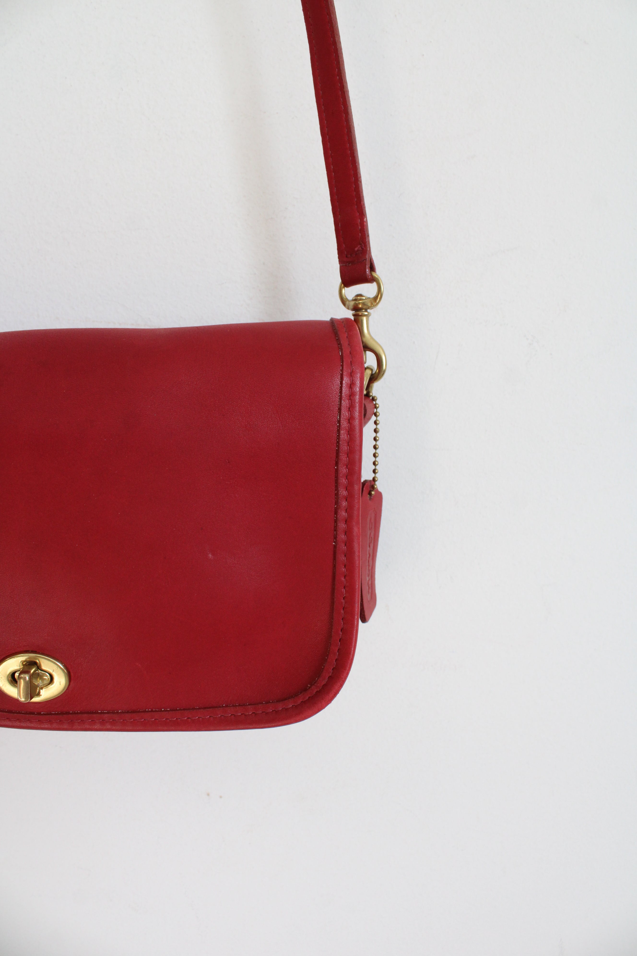 Vintage Coach Red Convertible Clutch Crossbody Purse