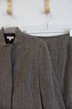 Ingenuity Brown Wool Blend Jacket & Skirt Set | 8