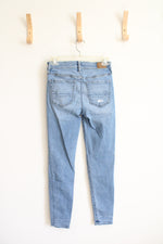 American Eagle Next Level Stretch High Rise Distressed Jeggings | 0