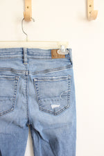 American Eagle Next Level Stretch High Rise Distressed Jeggings | 0