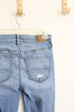 American Eagle Next Level Stretch High Rise Distressed Jeggings | 0
