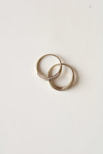 14K White Gold Diamond Solitaire Enhancer Rings | Size 5.5