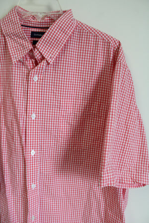 Croft & Barrow Pink Gingham Button Down Shirt | L