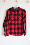 NEW Wonder Nation Red Buffalo Plaid Flannel Shirt | Youth XXL (18)