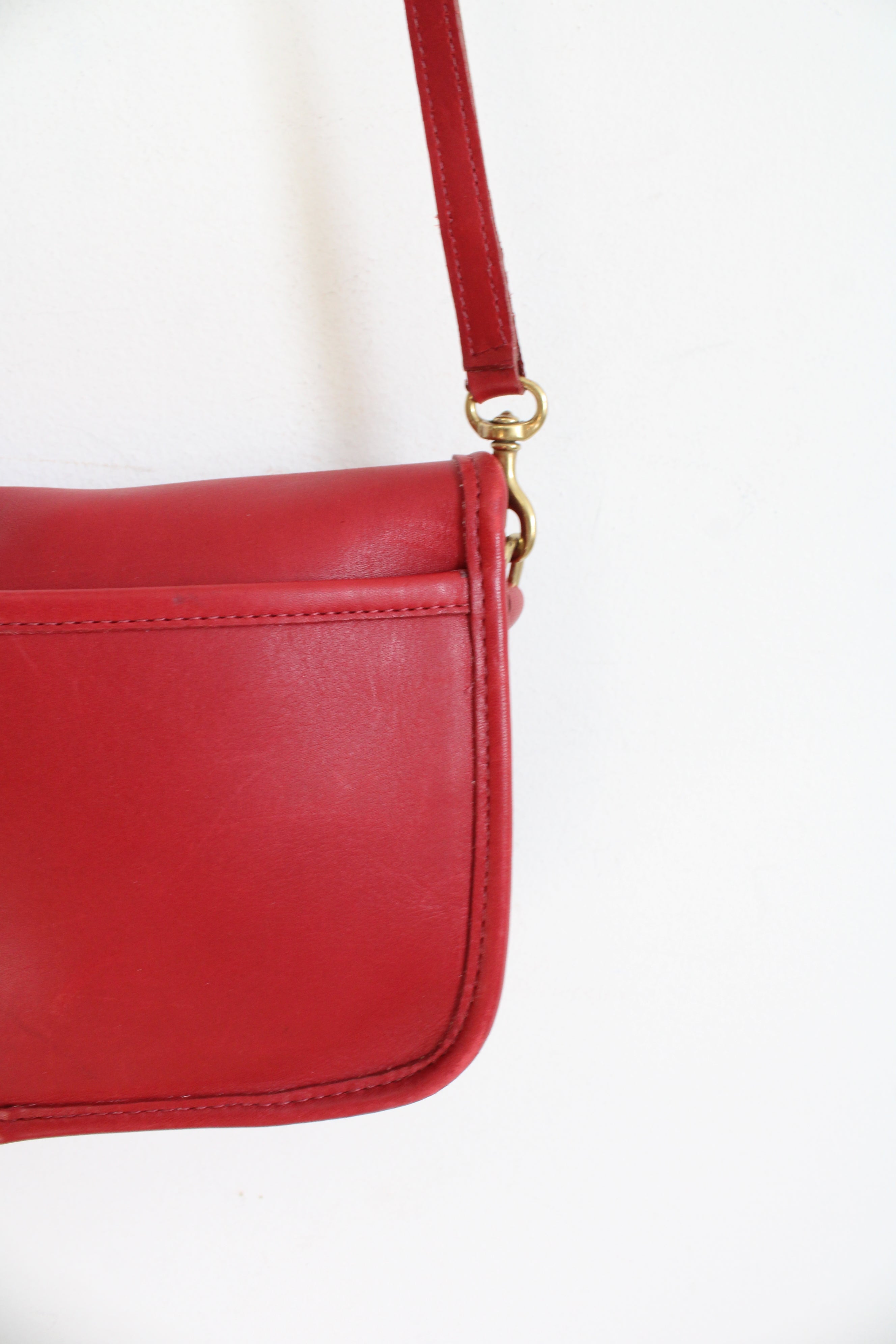 Vintage Coach Red Convertible Clutch Crossbody Purse