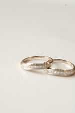 14K White Gold Diamond Solitaire Enhancer Rings | Size 5.5