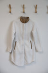 Aspen Faux White Sherpa Fuzzy Jacket | S