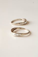 14K White Gold Diamond Solitaire Enhancer Rings | Size 5.5